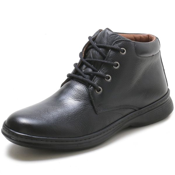 Bota Masculina Guinle- Couro Preto Floater - DM STOREE