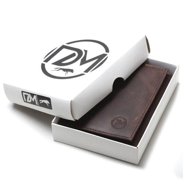 Carteira Masculina De Couro Legitimo Slim 