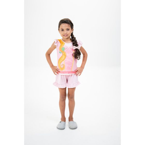 Baby Doll Infantil de Princesa em Malha Suede