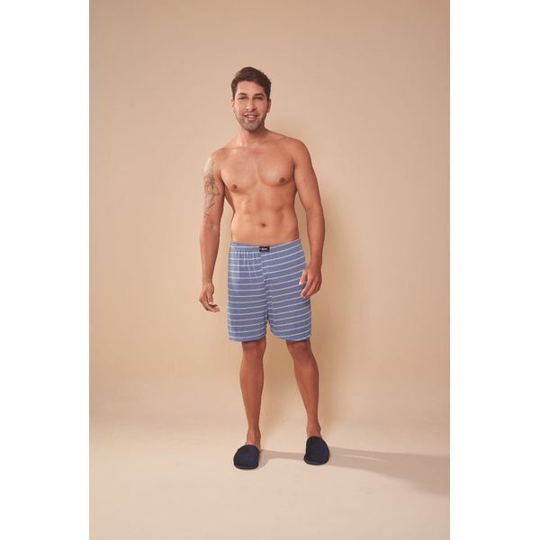 Samba Canção Masculino em Liganete Estampada