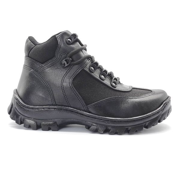 Coturno Militar Preto Operacional De Couro Tático 503 Preto Preto