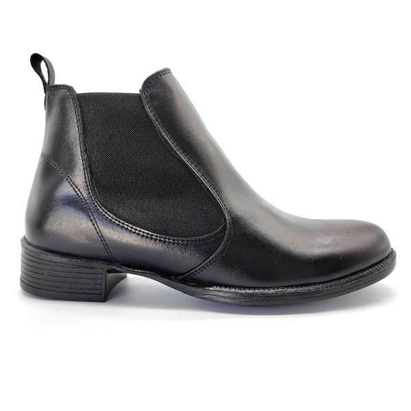 Bota Feminina Chelsea Preto Couro 2026 Preto