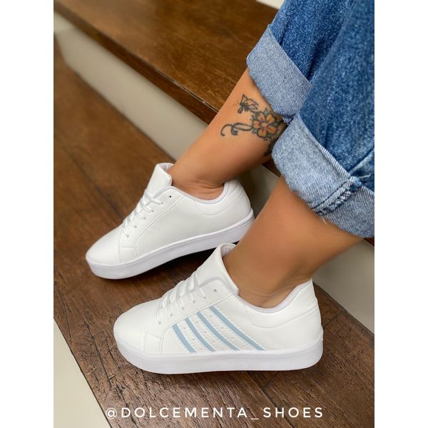 Tênis Bruna {Branco/Azul} - Dolce & Menta