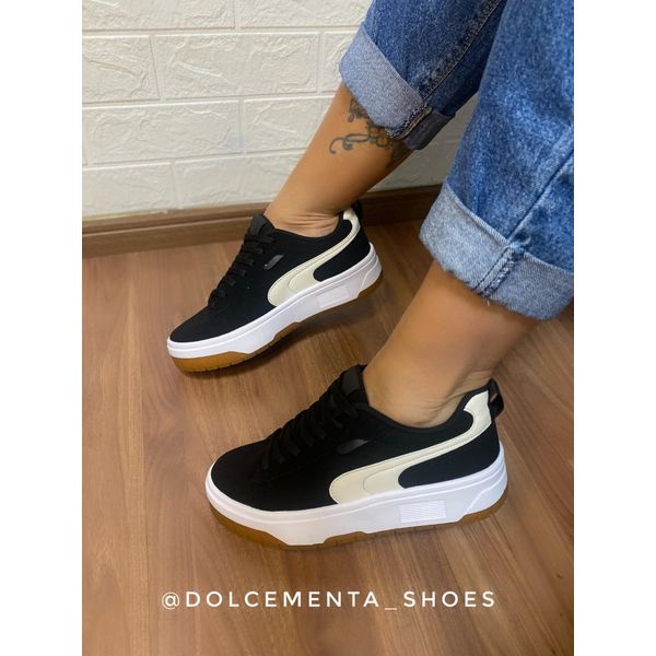 Tênis Bell {Preto/Off White} - Dolce & Menta