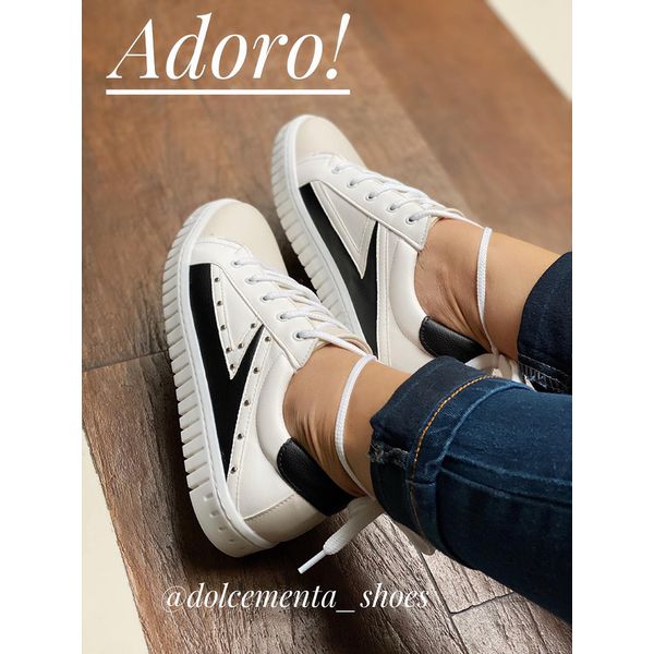 Tenis off white branco/preto