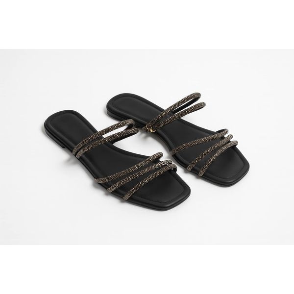 Rasteira Preta Ste - Dolce & Menta