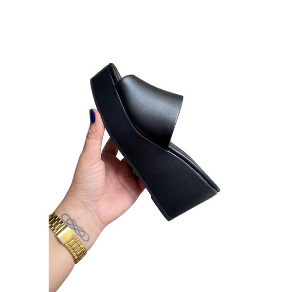 Tamanco Anabela Preta Ana - Dolce & Menta