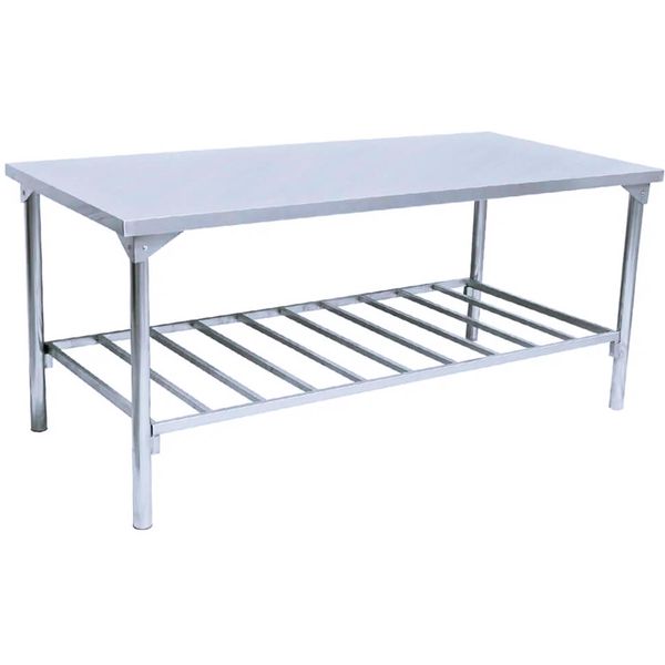 Mesa Tampo Inox 112 x 70 CM Prateleira Gradeada - Innal