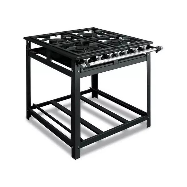 Fogão 4 Bocas Baixa Pressão Linha Luxo - Cristal Aço