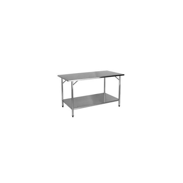Mesa Inox 150 x 70 CM Prateleira Lisa - Fritomaq 