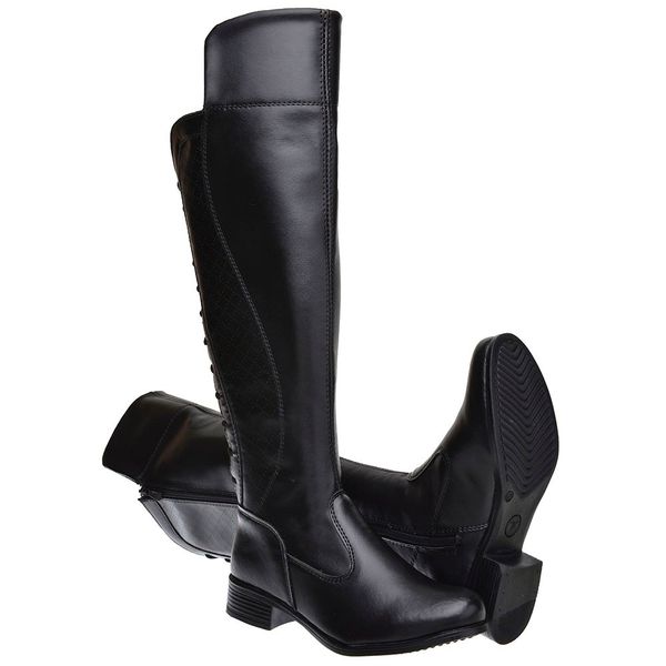 Bota dona beja cano alto over the knee shop preta feminina