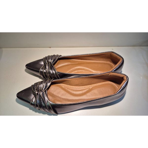 Sapatilha Prata Nó Entrelaça