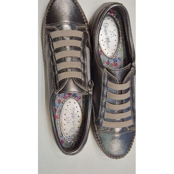 Sapatenis Prata Velho Zíper e Elástico 