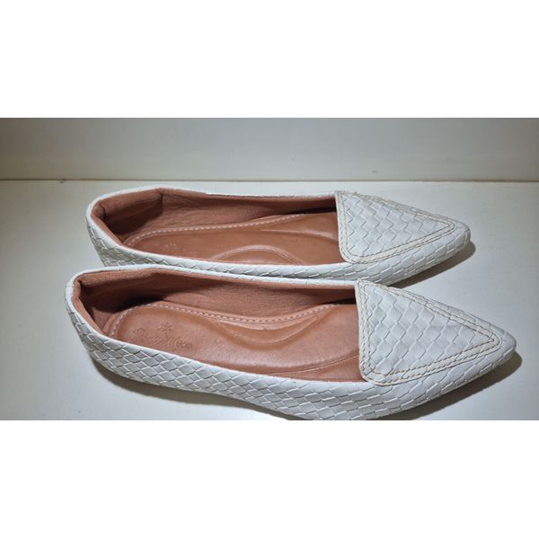Sapatilha Dona Moça Branco Cracolado