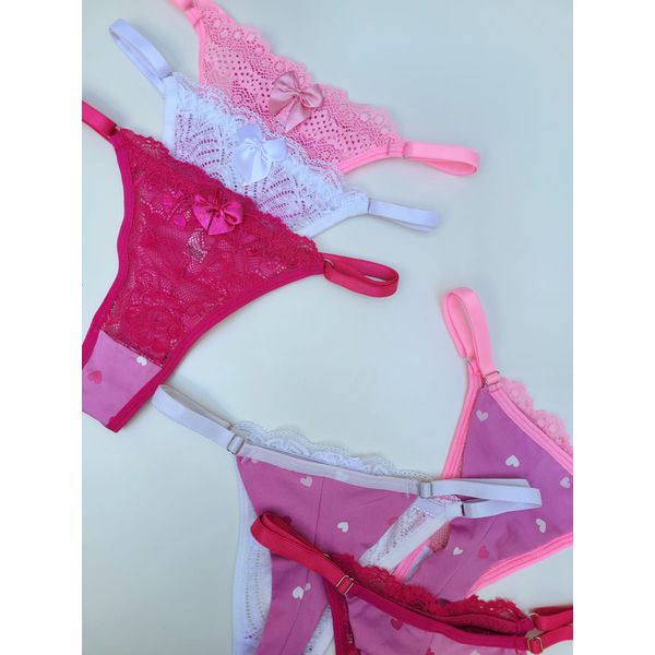 Kit 03 Calcinhas de Regulagem Coraçãozinho 