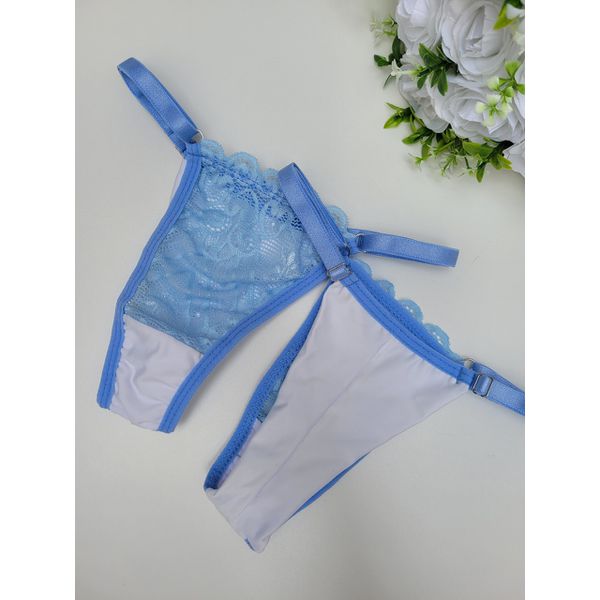 Calcinha Candy - Azul/Branco