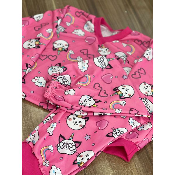 Pijama Infantil Longo - Gatinha