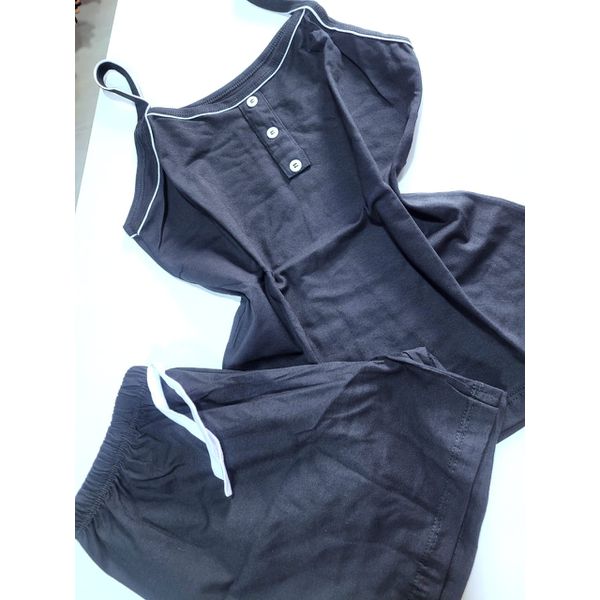 Pijama de Algodão - Preto