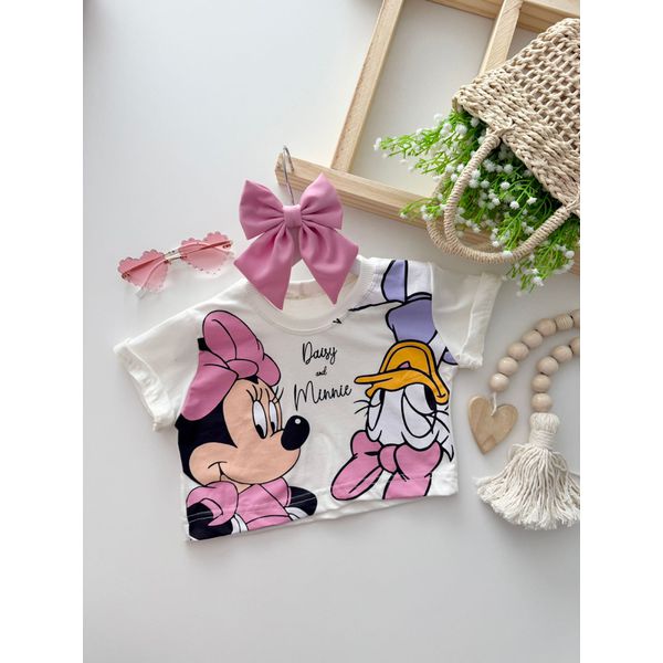 T-shirt Cropped Disney Off white