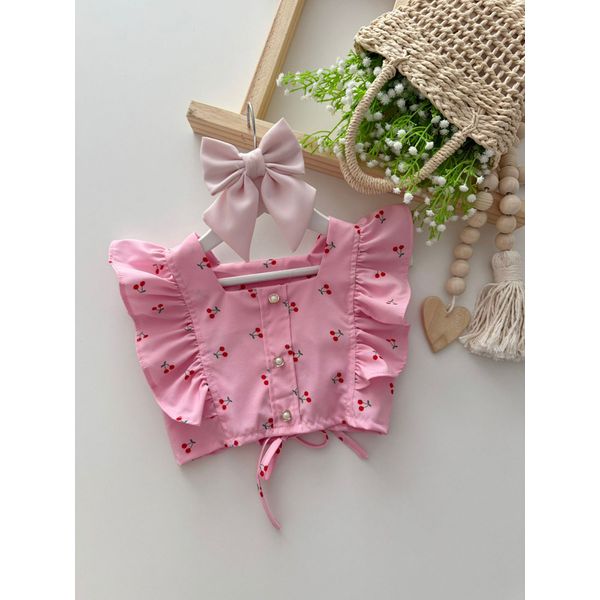 Cropped Cerejinha Rosa