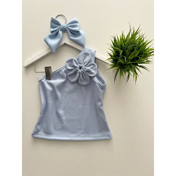 Blusa Flor Azul 