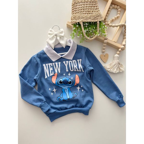 Moletom Stitch Azul 