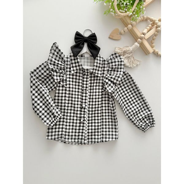 Camisa Xadrez Aline Preta