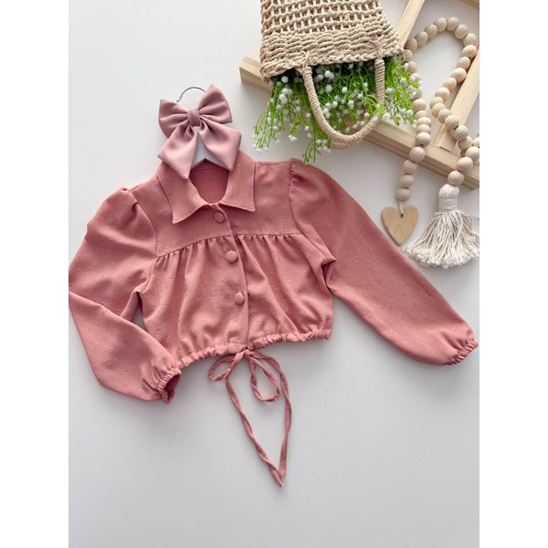 Camisa Cropped Beatriz Rose 