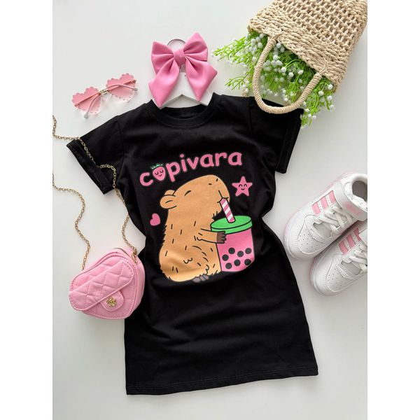 Camisetão Capivara Preto 