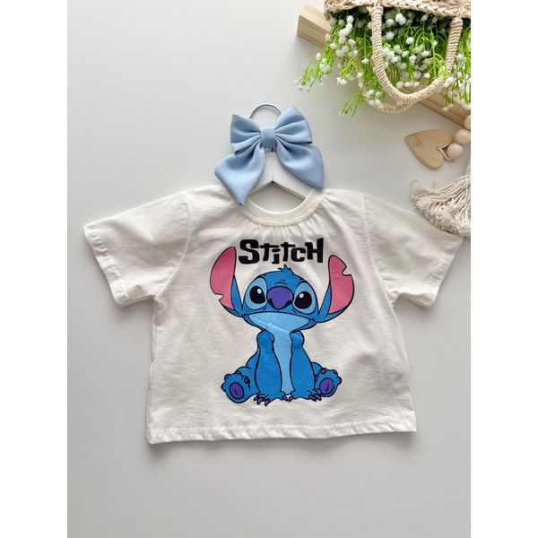 T-shirt Cropped Stitch Off White