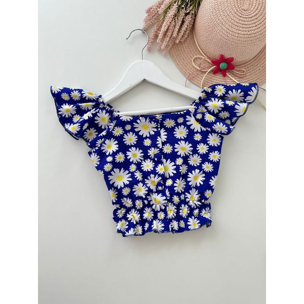 Blusa Ciça Margarida Azul