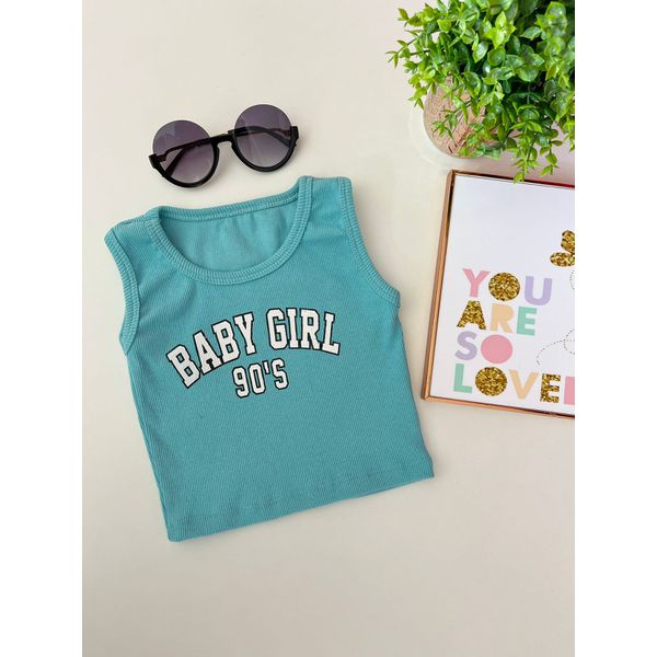 Cropped Baby Girl Azul 