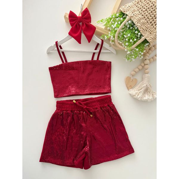 Conjunto Glamour Vermelho 