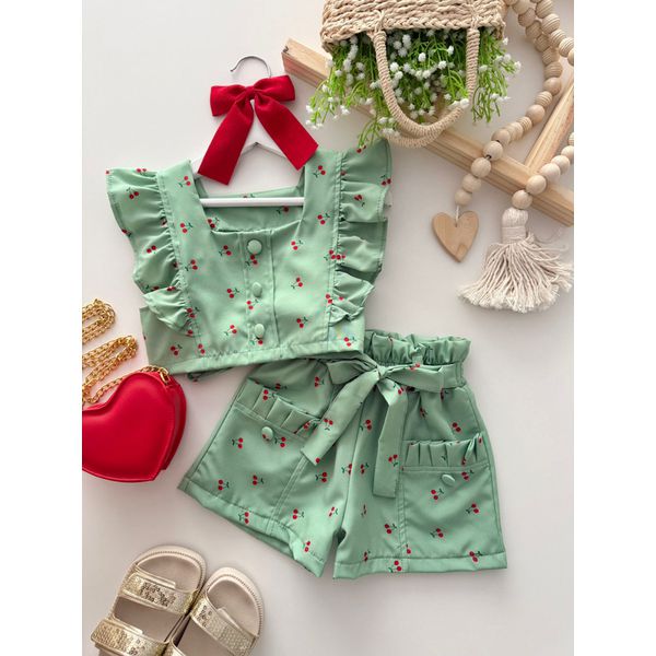 Conjunto Cerejinha Verde Oliva