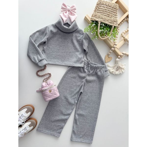 Conjunto Anita Cinza 