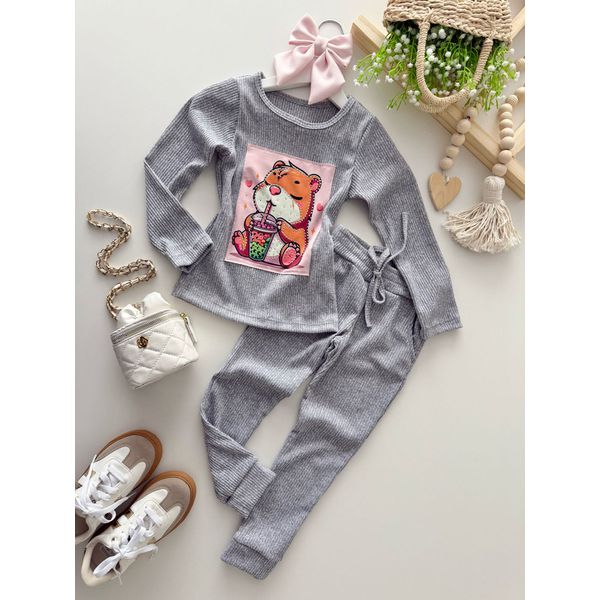 Conjunto Capivara Cinza 