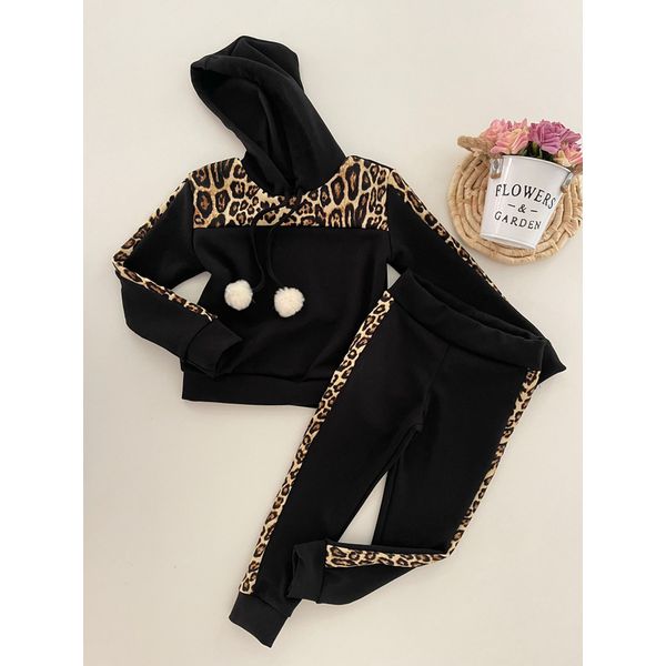 Conjunto Animal Print Preto
