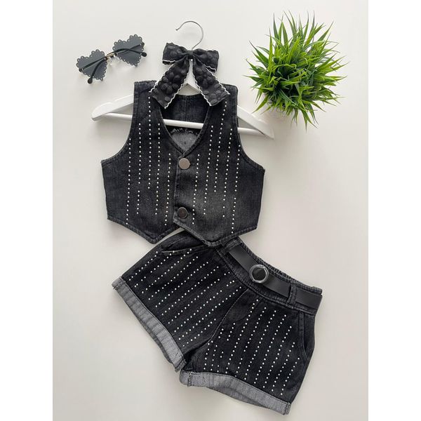 Conjunto Jeans Cinza