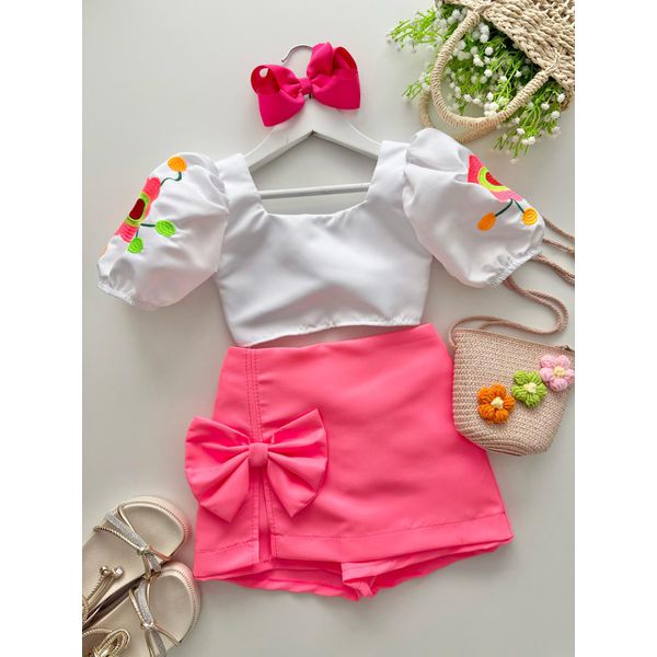 Conjunto Melinda Rosa Neon 
