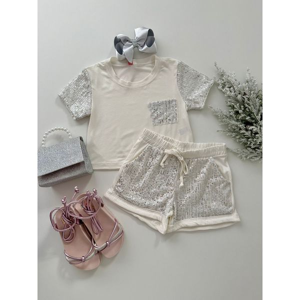 Conjunto Glamour Off White