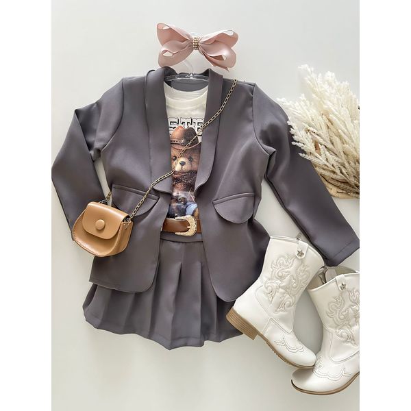 Conjunto Valentina Cinza