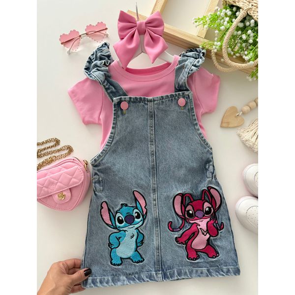 Salopete Stitch e Angel 