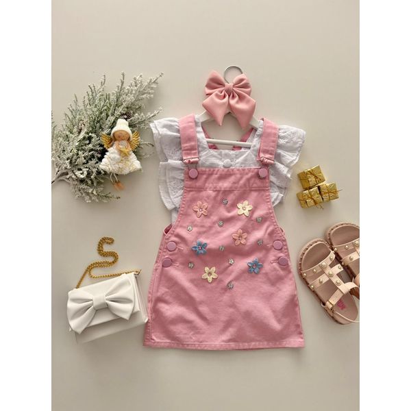 Salopete Flores Rosa