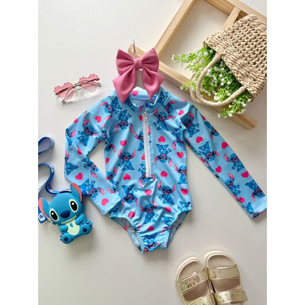 Maiô Stitch Azul