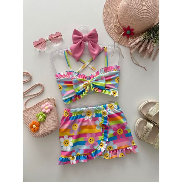 Biquíni Com Saída Flores