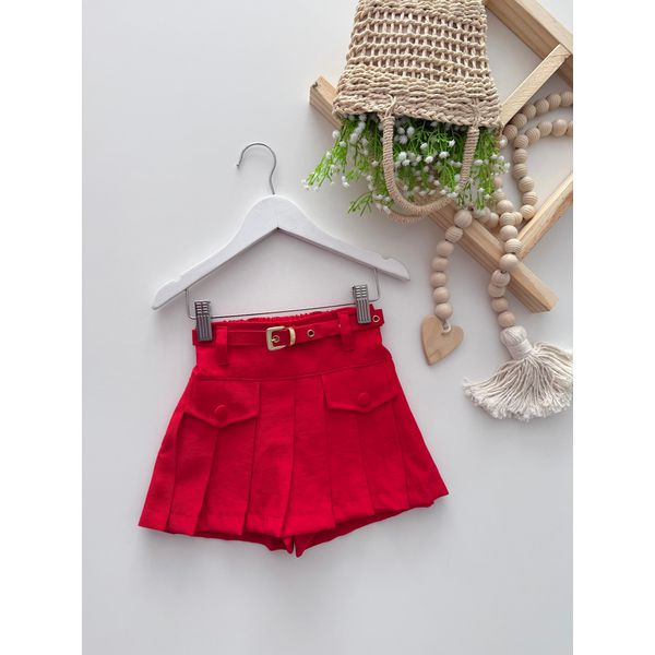 Short Saia Giovana Vermelho
