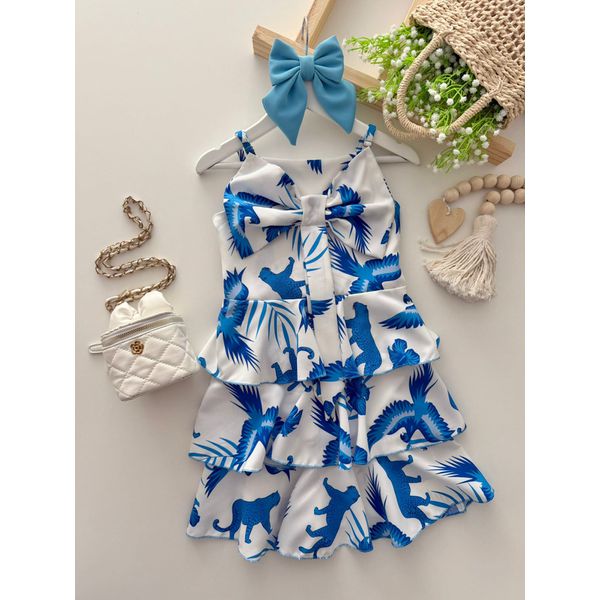 Vestido Estampado Azul