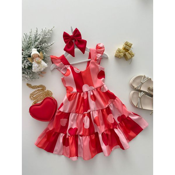 Vestido Marilia Coração Vermelho
