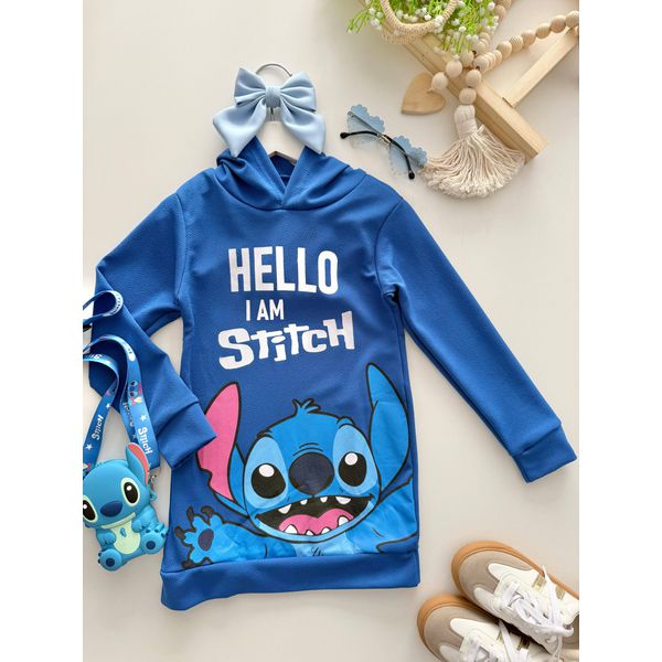 Vestido Hello Stitch Azul Bic 