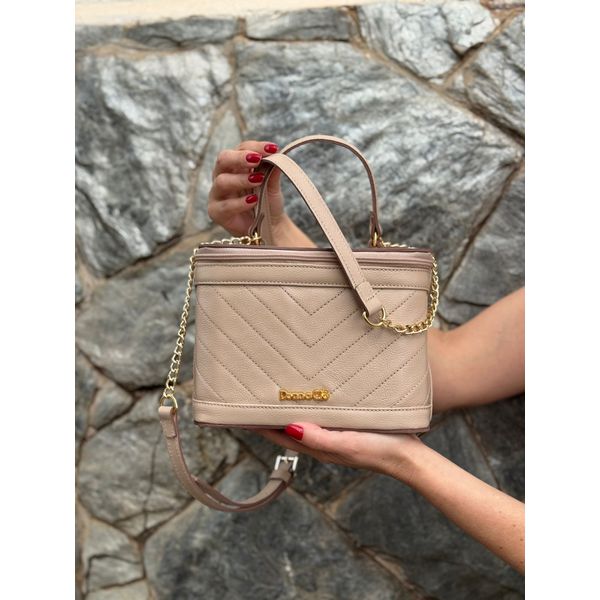 Bolsa Baú Matelassê Nude